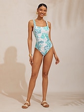 Недорогие дизайнерские купальники-цельный купальник Celadon Bloom Story Stretch