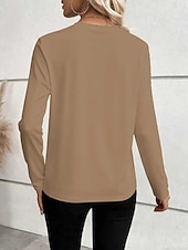 preiswerte Einfarbiges T-Shirt-Damen T Shirt T-Shirt Knöpfe Einfach Mode Stilvoll Klassisch Kurzarm Rundhalsausschnitt Normale Oberteile Täglich Ausgehen Wochenende Blau Schwarz Weiß Rote Grün Sommer Frühling Herbst