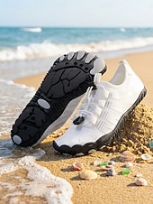 preiswerte Frauen-Schnelltrocknende Wasserschuhe für Damen – leichte, atmungsaktive Aqua-Strandschuhe mit verstellbarer elastischer Schnürung und rutschfester Sohle, barfußähnlicher Outdoor-Stil für Strand, Surfen,