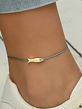 levne Dovolená příslušenství-Dámský bohémský přívěsek na nohu s rybičkou – slitina, více barevných variant, ideální pro běžné nošení i plážovou dovolenou