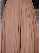 preiswerte Overalls für Mütter-Overall Hosenanzug Bodenlang Brautmutterkleid Kurzarm Halbarm Rundhalsausschnitt Elegant Einfach Lässig Formell Hochzeitsgast Hochzeitsfeier Chiffon Schals mit Falten
