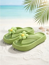 economico Infradito scivolosi-sandali infradito da donna con fiori colorati – graziose ciabatte estive da spiaggia con suola morbida e ammortizzata per abbigliamento casual, piscina e vacanze