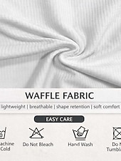  חולצת טוניקה עם כפתורים לנשים עם דפוס וופל צבע אחיד עיצוב רטרו קלאסי עם שרוול קצר וכהי צוואר רגיל יומיומית לבן ורוד כחול בהיר קיץ אביב