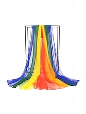 billige Ferietilbehør-Dameskjerf i bohemsk gradientstil i chiffong, flerfarget, lett polyestersjal for fritidsbruk, reise, ferie, strand og resortstil