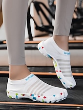 economico Donne-Scarpe da acqua da donna a punta larga in maglia – calzini da acqua leggeri, ad asciugatura rapida, a piedi nudi, con suola antiscivolo, minimalisti, da spiaggia &amp;stile outdoor per nuoto, snorkeling,