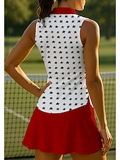 baratos Camisa Feminina-250º Aniversário da América Dia da Independência Mulheres Estrelas Tops Camisa Esportiva Camisa polo de caminhada Camisa de tênis Sem Manga Zíper Floral UPF50+ Resistente a UV Elasticidade Alta Pavio