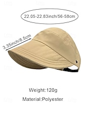 halpa Naisten hatut-Naisten polyesteristä valmistettu avoin aurinkolippalakki, monivärinen pakattava leveälierinen lippalakki korvaremmillä, vapaa-ajan käyttöön, matkoille, lomalle, rannalle ja ulkoiluun