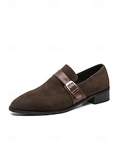 abordables Hommes-Mocassins à boucle en daim pour homme, chaussures habillées classiques à enfiler, idéales pour les soirées de villégiature, les cocktails au coucher du soleil, les mariages sur la plage, les dîners de fêtes et les vacances de luxe, dans un style chic et d