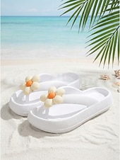economico Infradito scivolosi-sandali infradito da donna con fiori colorati – graziose ciabatte estive da spiaggia con suola morbida e ammortizzata per abbigliamento casual, piscina e vacanze