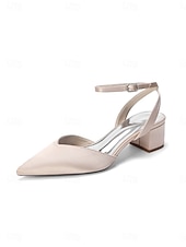 abordables Madre de la Novia/Novio-Zapatos de tacón ancho rosa para mujer con tira trasera y correa en el tobillo, elegantes zapatos para la madre de la novia para bodas en jardines, cómodos zapatos de vestir de tacón bajo para