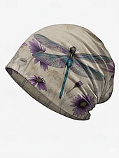 billiga Semestertillbehör-Damhatt i bohemisk polyester med trollslända- och blommönster, flerfärgad, multifunktionell halsduk, perfekt för vardagsbruk, semester och resor