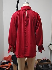 Χαμηλού Κόστους Μπλούζες &amp;amp; Πουκάμισα-Γυναικεία Πουκάμισο Μπλούζα Μπλούζες σιφόν Σουρωτά Κουρελού Σκέτο Κομψό Διακοπές Στυλάτο Μακρυμάνικο Ζιβάγκο Κανονικά μπλουζάκια Καθημερινά Γραφείο Αργίες Θαλασσί Μαύρο Ανθισμένο Ροζ Κρασί Πορτοκαλί