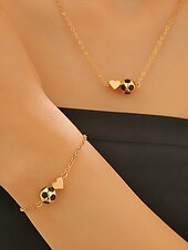 cheap Accessories-Women's Soccer Ball Pendant Necklace Bracelet Set Alloy Fan Jewelry in Multiple Ball Styles for Soccer Matches, Sports Fans, Casual Daily Wear &amp; Travel Vacation