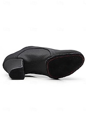 economico Sneakers da danza-scarpe da ballo professionali nere da donna - tacco basso, stringate, per sala da ballo, latino, salsa e tango &amp;calzature performanti