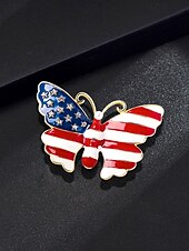 Недорогие Аксессуары-Женская брошь-булавка из сплава с изображением флага США, представленная в нескольких вариантах, идеально подходит для празднования 250-летия США, Дня независимости, вечерних мероприятий и торжественных случаев.