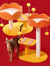 お買い得  キャットツリー-蜂の形をした猫用クライミングフレーム、爪とぎポスト、おもちゃ、装飾的な子猫用爪とぎ、丈夫なペット用爪とぎポスト