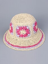 preiswerte Urlaubszubehör-Gewebter Damen-Sonnenhut im Boho-Stil, mehrfarbig, faltbar, perfekt für Strand- und Resorturlaube sowie als lässiger Alltagsbegleiter