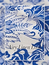  St. Barth Blooms luftiges Hemdkleid in Leinenoptik, blau