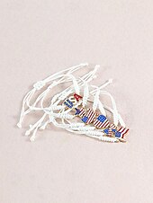 cheap Accessories-Unisex Alloy &amp; Polyester Adjustable USA Flag Bracelet, Multi-Color Patriotic Charm Rope Bracelet for America 250th Anniversary, Independence Day, Casual Wear, Travel and Vacation Styling