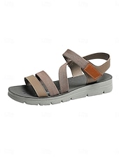 abordables Mujeres-Sandalias deportivas con tiras azules para mujer: cierre de velcro cómodo y ajustable, diseño transpirable con un estilo deportivo moderno, perfectas para actividades al aire libre, senderismo, viajes
