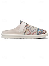 cheap Men-Men's White Canvas Slip-On Loafers with Adjustable Strap, Breathable and Lightweight, Best for Beach Vacation, Travel and Casual Outings