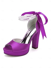 economico sposa-sandali con plateau color avorio bianco da donna - eleganti tacchi da sposa con cinturini di perle per matrimoni in chiesa