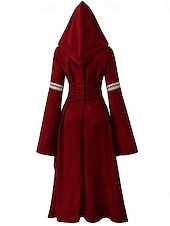 abordables Vestido-Medieval Renacimiento Vestidos Disfraz de lujo Bruja Vikingo Disfraz Mujer Celta Fantasía Víspera de Todos los Santos Carnaval Rendimiento LARP Feria Ren Adulto Vestido