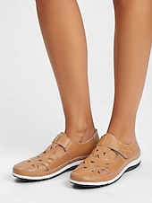 preiswerte Ballerinas für Damen-Rote, atmungsaktive Damen-Freizeitschuhe mit Lochmuster und weiter Passform – ideal für Alltag, Outdoor-Aktivitäten und Reisen.