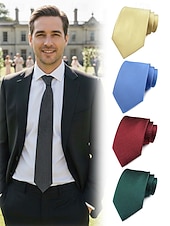 Недорогие Свадьба ACC-Мужской галстук из полиэстера – разнообразные цвета, элегантный плетеный дизайн, идеально подходит для свадеб, вечеринок и деловых поездок.