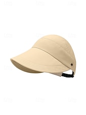 halpa Naisten hatut-Naisten polyesteristä valmistettu avoin aurinkolippalakki, monivärinen pakattava leveälierinen lippalakki korvaremmillä, vapaa-ajan käyttöön, matkoille, lomalle, rannalle ja ulkoiluun