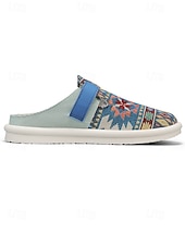 cheap Men-Men's White Canvas Slip-On Loafers with Adjustable Strap, Breathable and Lightweight, Best for Beach Vacation, Travel and Casual Outings