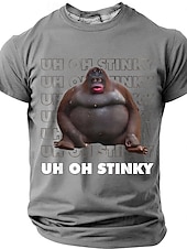  Homens Gíria engraçada Camiseta Manga Curta Camiseta Impressão 3D Gola Redonda Camisa Moda Diário Diário Rua Azul Roxo Verão Primavera Roupa S M L XL XXL XXXL