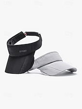 Χαμηλού Κόστους Γυναικεία Καπέλα-Γυναικείο ρυθμιζόμενο καπέλο ηλίου σε πολλά χρώματα από πολυεστέρα, αθλητικό καπέλο με αναδιπλούμενο γείσο, για γκολφ, τρέξιμο, τένις και casual υπαίθρια αθλητικά ρούχα