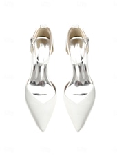 abordables Madre de la Novia/Novio-Zapatos de tacón bajo color champán para mujer con tira en el tobillo, elegantes zapatos para la madre de la novia para bodas en jardines, zapatos de vestir de punta afilada y tacón bajo para