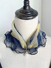 economico Accessori per le vacanze-sciarpa in chiffon di poliestere in stile bohémien da donna, stampe floreali multicolori, fascia versatile, perfetta per l'abbigliamento casual quotidiano e le vacanze al mare