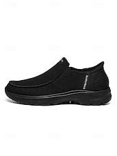 abordables Hombres-Zapatillas deportivas de punto sin cordones para hombre – calzado informal para islas y cruceros, ligero y transpirable, ideal para viajes y vacaciones.