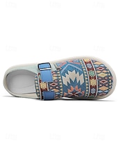 cheap Men-Men's White Canvas Slip-On Loafers with Adjustable Strap, Breathable and Lightweight, Best for Beach Vacation, Travel and Casual Outings