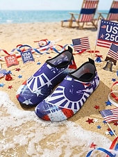 Chaussures aquatiques pour femmes, commémorant le 250e anniversaire des États-Unis – Chaussures aquatiques patriotiques à séchage rapide, ornées de la Statue de la Liberté, idéales pour la plage, la