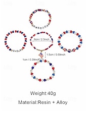 preiswerte Zubehör-Damen-Armbandset in Flaggenfarben, stapelbarer Fächerschmuck aus Legierung in verschiedenen Länderdesigns für Fußballspiele, Teamunterstützung, lässige Alltagskleidung und Spieltagsoutfits.