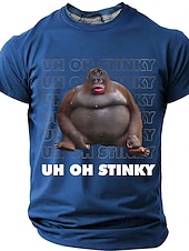  Homens Gíria engraçada Camiseta Manga Curta Camiseta Impressão 3D Gola Redonda Camisa Moda Diário Diário Rua Azul Roxo Verão Primavera Roupa S M L XL XXL XXXL