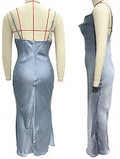 Χαμηλού Κόστους Πάρτι Φορέματα-Γυναικεία Μίντι φόρεμα Φόρεμα για πάρτυ Κοκτέιλ Φόρεμα Φόρεμα σε ευθεία γραμμή Σλιπ Φόρεμα Κομψό Μοντέρνα Βραδινό Πάρτυ Πάρτι Ειδική Περίσταση Κανονικό Σκέτο Αμάνικο Λαιμόκοψη V