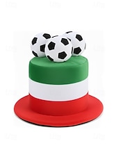 cheap Accessories-Men's Flag Color Soccer Fan Top Hat Polyester Novelty Football Hat in Multiple Colors for Soccer Matches, Supporter Events, Team Spirit &amp; Game Day Wear
