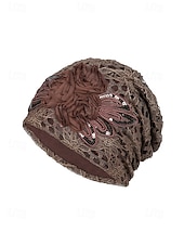 halpa Naisten hatut-Naisten boho-pitsihattu, kevyt ja hengittävä polyesteri, monivärinen, 3D-kukkakoriste, tyylikäs loma- ja vapaa-ajan asu, täydellinen matkoille ja arkikäyttöön