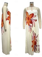 economico Abito Floreale-Per donna Abito lungo maxi Vestito da Festa Abito a corsetto Abito da Cocktail Elegante Moda Moderno Festa serale Feste Occasione speciale Vestibilità regolare Floreale Senza Maniche Senza Spalline