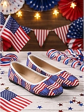  Женские балетки к 250-летию США — патриотичные, удобные прогулочные туфли со звёздами и полосами для парадов в честь Дня независимости 2026 года. &праздничное путешествие по городу
