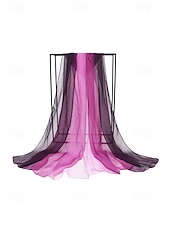 billige Ferietilbehør-Dameskjerf i bohemsk gradientstil i chiffong, flerfarget, lett polyestersjal for fritidsbruk, reise, ferie, strand og resortstil