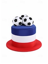 cheap Accessories-Men's Flag Color Soccer Fan Top Hat Polyester Novelty Football Hat in Multiple Colors for Soccer Matches, Supporter Events, Team Spirit &amp; Game Day Wear