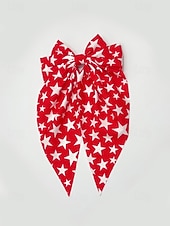 Недорогие Аксессуары-Женский патриотический бант из полиэстера, большая заколка-бант для волос с принтом флага США в разных узорах, посвященная 250-летию США, Дню независимости, повседневной носке, путешествиям и отдыху.