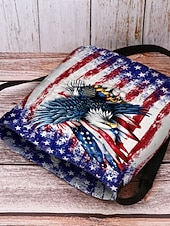  Dameveske i polyester med justerbar stropp, dristig ørn- og amerikansk flaggtrykk, perfekt for USAs 250-årsjubileum, uavhengighetsdagen og hverdagsbruk