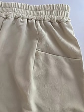  Mulheres Atrevido Perna larga chinês Férias Roupa de rua Básico Comprimento total Cintura Média Côr Sólida Bolsos Cintura elástica Confortável Conforto Sem Elasticidade Micro-Elástica Diário Ao ar